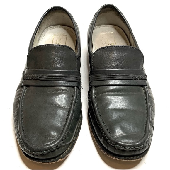 STUART MCGUIRE Leather Dress Loafers Shoes - Picture 4 of 13